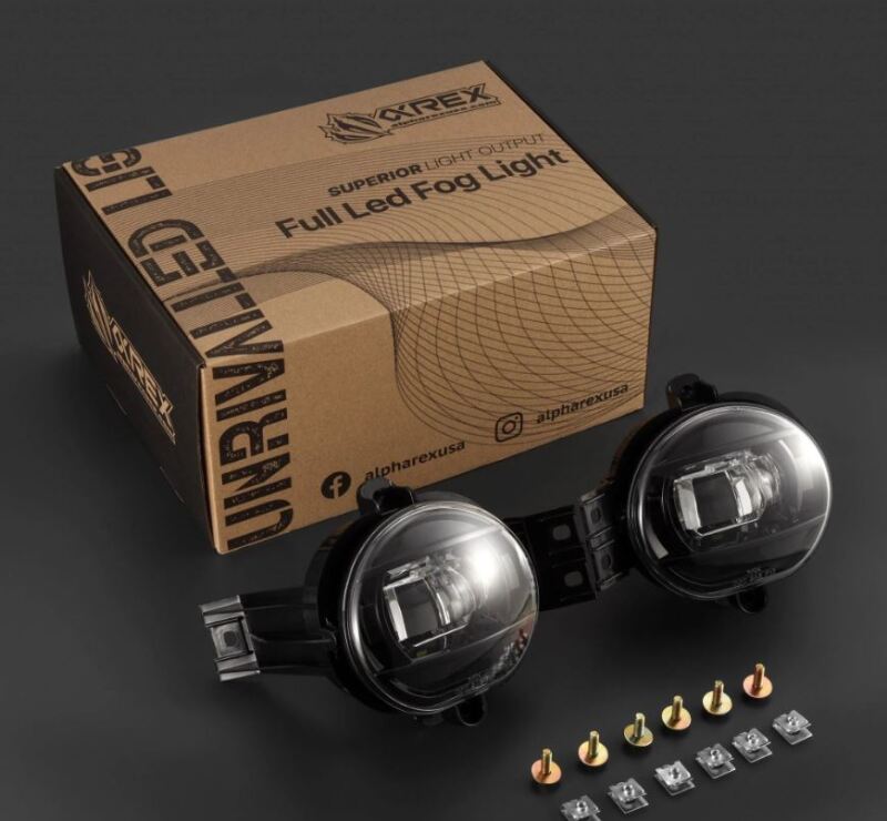 AlphaRex 02-08 Dodge Ram 1500/03-09 Ram 2500/3500 DoubleTap Dual Color LED Proj Fog Lights - Wt/Ambr Fog Lights AlphaRex