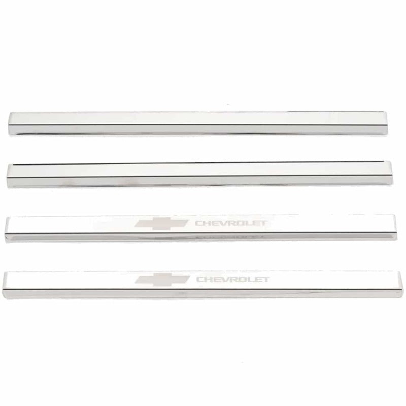 Putco 14-18 Chevy Silv LD - Regular Cab w/ CHEVROLET Etching (4pcs) SS Door Sills Door Panels Putco