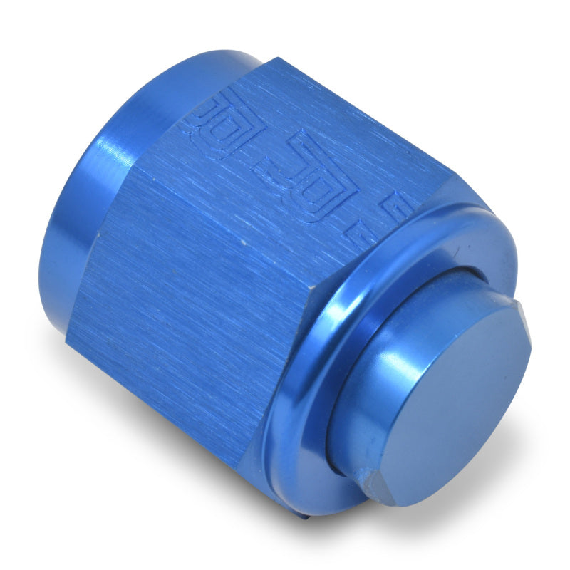 Russell Performance -16 AN Flare Cap (Blue) Fittings Russell