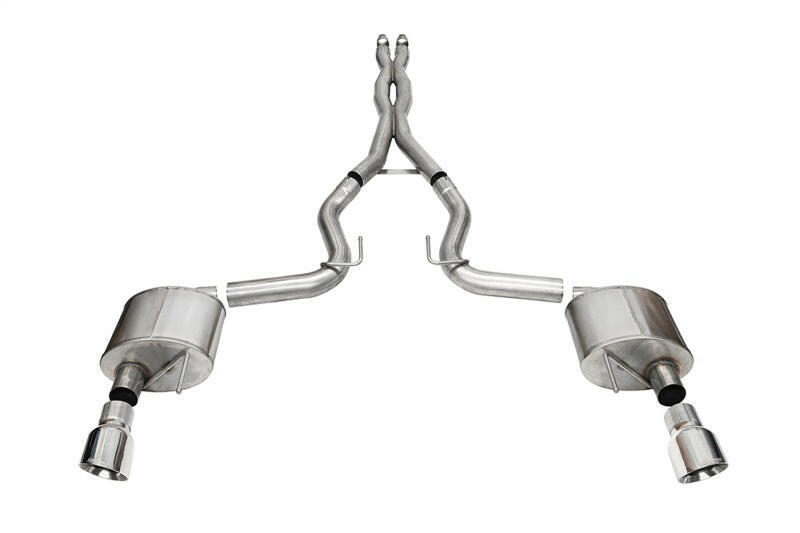 Corsa 24+ Ford Mustang GT Xtreme Cat-Back Exhaust Sys. 3.0in Dual Rear Exit w/4.5in Pro Series Tips Catback CORSA Performance