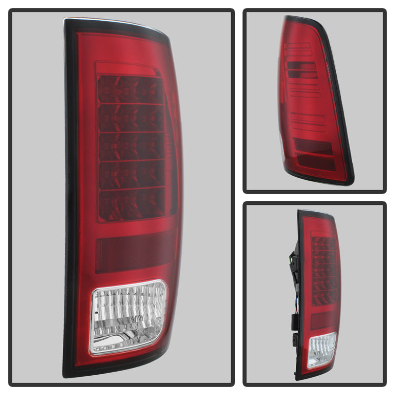 Spyder Dodge Ram 1500 13-14 13-14 LED Tail Lights LED Model only - Red Clear ALT-YD-DRAM13-LED-RC Tail Lights SPYDER
