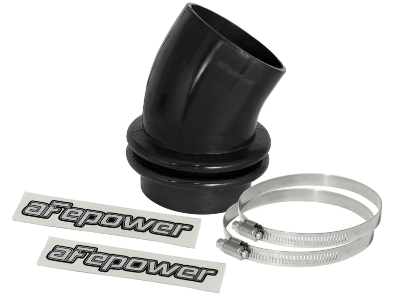 aFe Magnum FORCE Silicone Coupling Kit 3-1/2in ID x 30 Deg. Bellows Elbow - Black Air Intake Components aFe