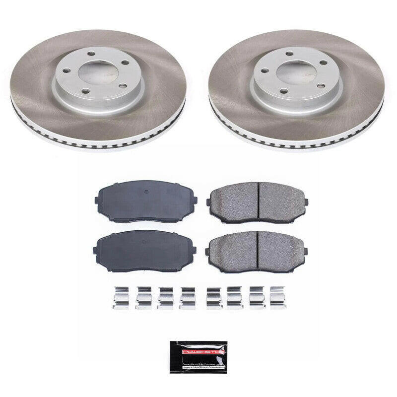 Power Stop 07-15 Lincoln MKX Front Semi-Coated Rotor Kit Brake Kits - Performance Blank PowerStop