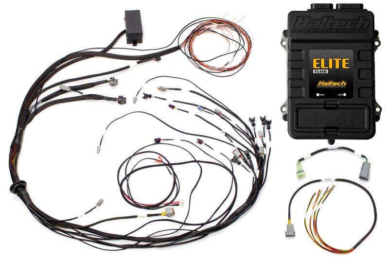 Haltech Elite 1500 Terminated Harness ECU Kit w/ Square EV1 Injector Connectors Programmers & Tuners Haltech