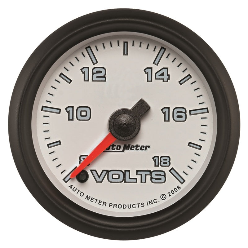 Autometer Pro-Cycle Gauge Voltmeter 2 1/16in 18V Digital Stepper Motor White Gauges AutoMeter