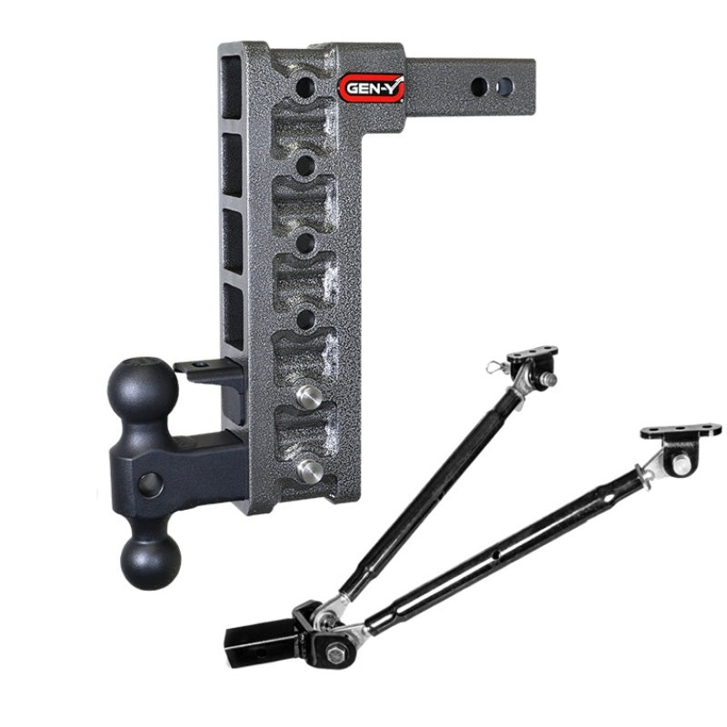 Gen-Y Mega Duty 2in Shank 12.5in Drop 10K Hitch w/GH-031 Dual-Ball/GH-032 Pintle Lock Hitch Receivers GEN-Y Hitch