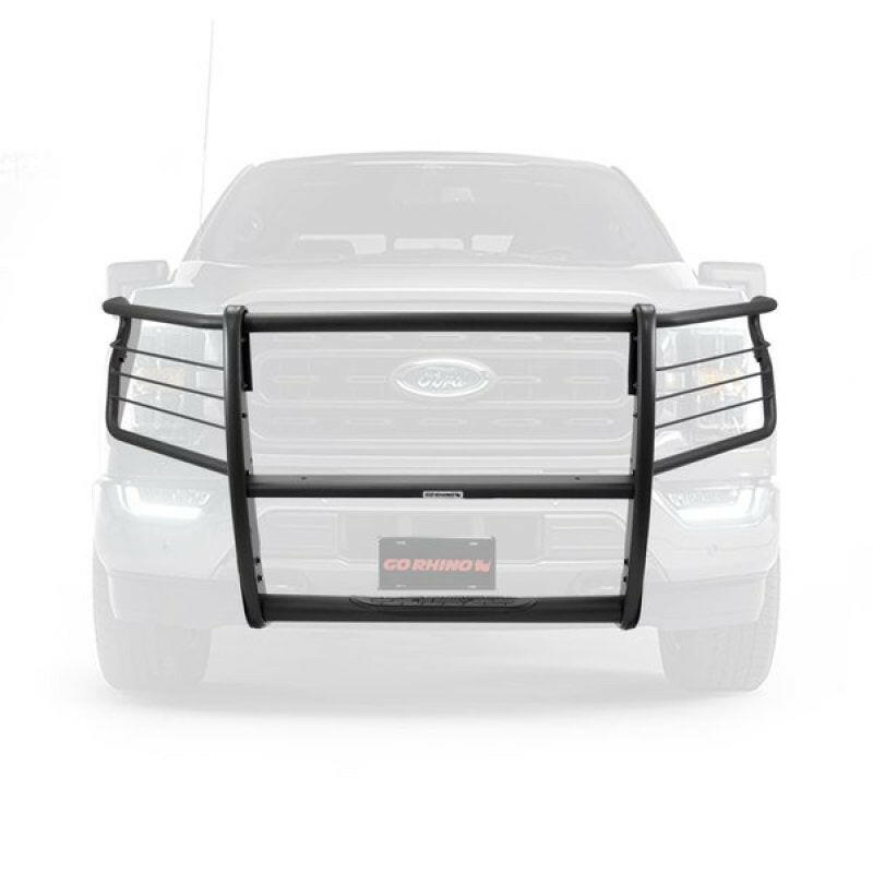 Go Rhino 21-24 Ford F-150 3100 Series StepGuard Center Grille + Brush Guards - Tex. Blk Grille Guards Go Rhino