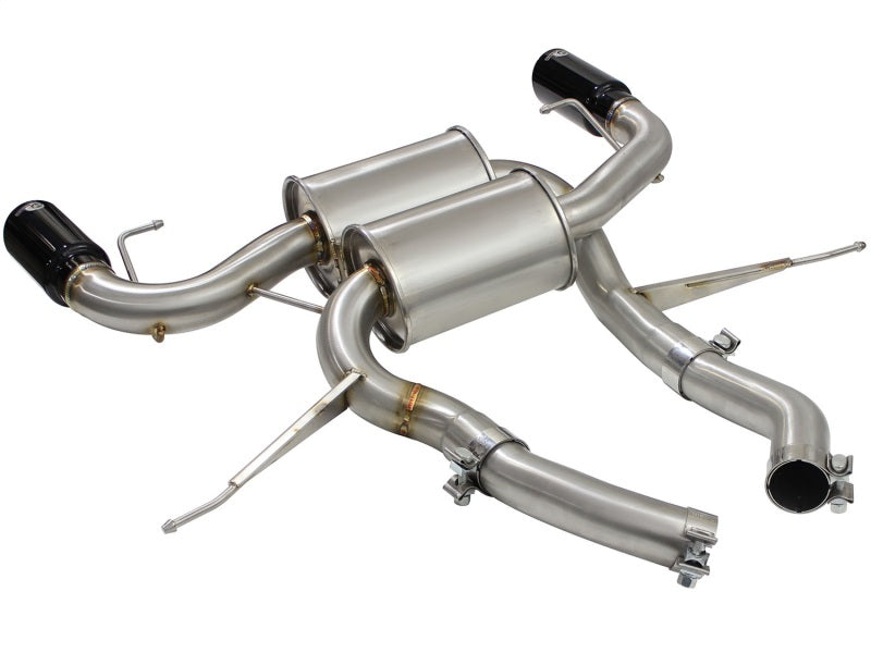 aFe MACHForce XP 2.5in Axle Back Stainless Exhaust w/ Black Tips 07-13 BMW 335i 3.0L L6 (E90/92) N55 Axle Back aFe