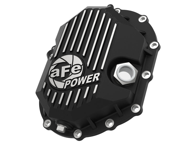 AFE Power 11-18 GM 2500-3500 AAM 9.25 Axle Front Differential Cover Black Machined Street Series Diff Covers aFe