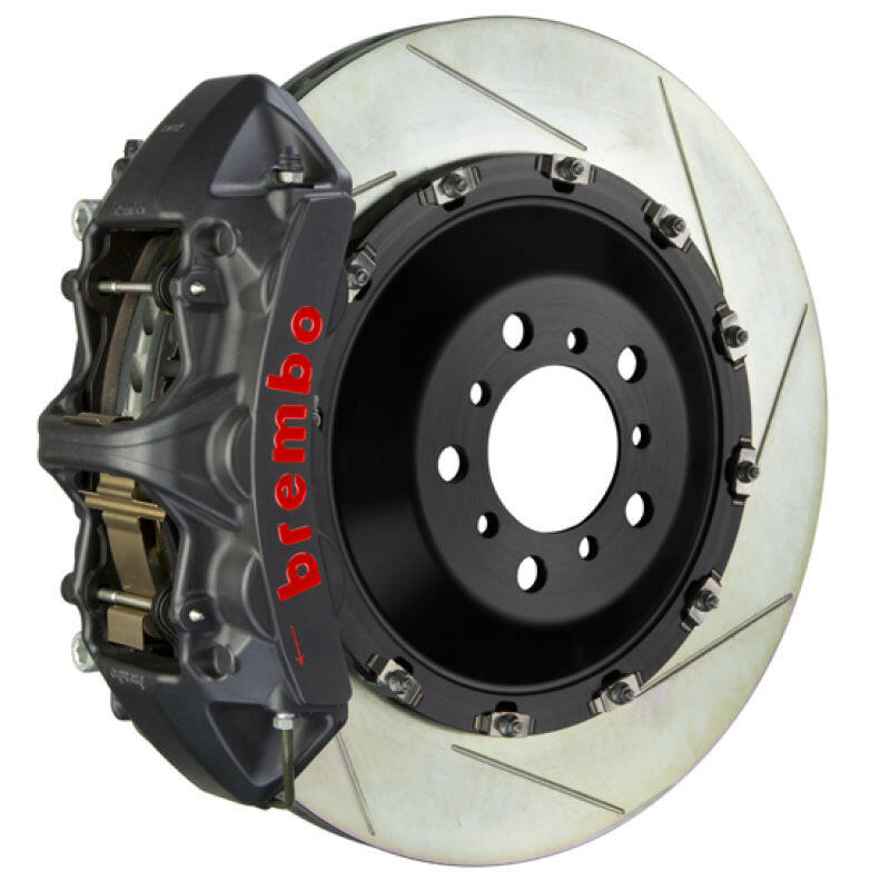 Brembo 10-19 Ghost Front GTS BBK 6 Piston Cast 411x34 2pc Rotor Slotted Type-1-Black HA Brake Kits - Performance Slot Brembo