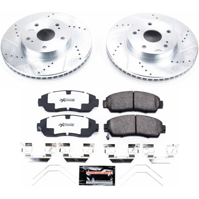 Power Stop 15-18 Subaru Legacy Front Z26 Street Warrior Brake Kit Brake Kits - Performance D&S PowerStop