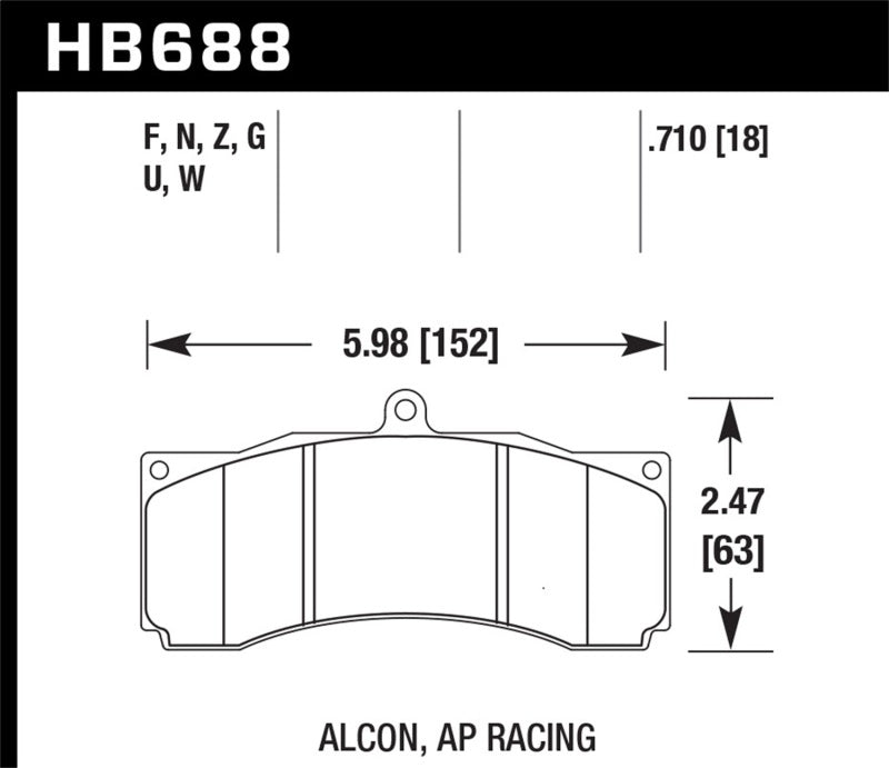 Hawk Alcon / AP Racing / Baer HPS Brake Pads Brake Pads - Performance Hawk Performance