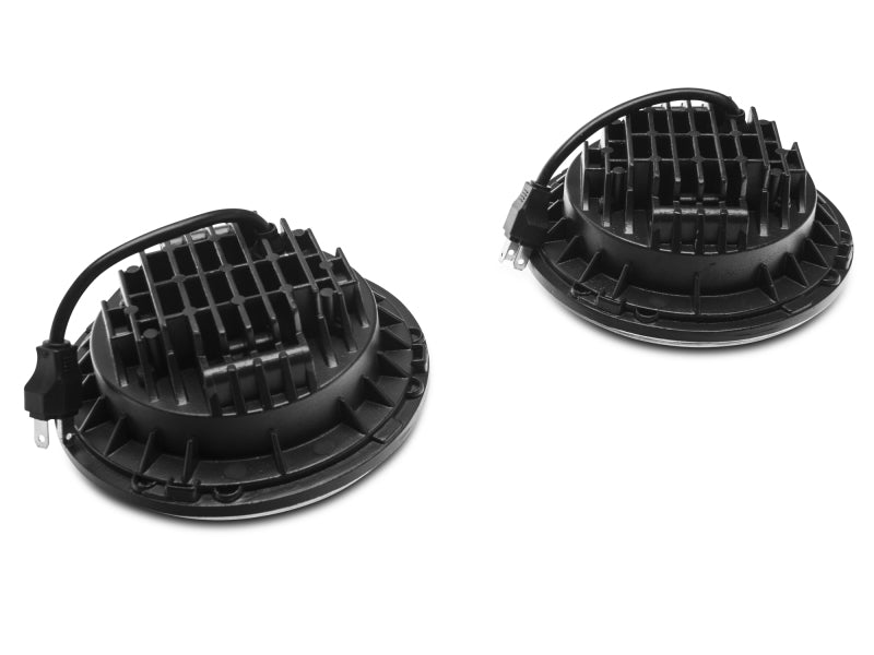 Raxiom 97-18 Jeep Wrangler TJ/JK Axial Series LED Daymaker Headlights- Chrome Housing (Clear Lens) Headlights Raxiom