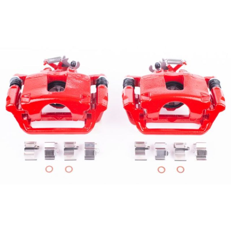 Power Stop 12-16 Chrysler Town & Country Rear Red Calipers w/Brackets - Pair Brake Calipers - Perf PowerStop