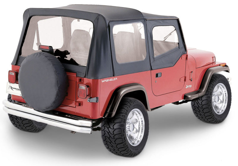 Rampage 1976-1983 Jeep CJ5 Complete Top - Black Denim Soft Tops Rampage