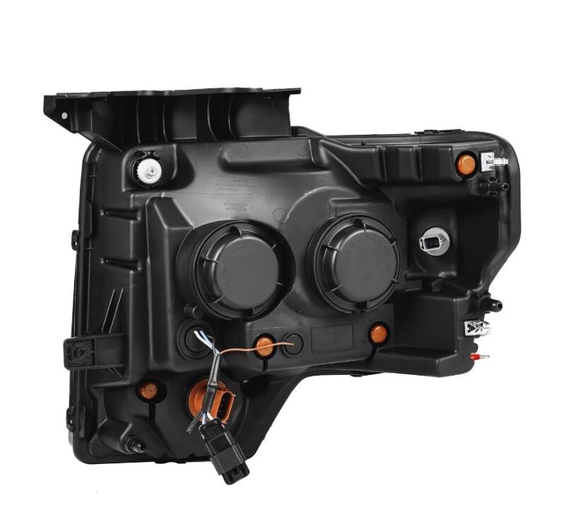 AlphaRex 09-14 Ford F-150 PRO-Series Projector Headlights Black w/Activation Light Seq Signal SB DRL Headlights AlphaRex