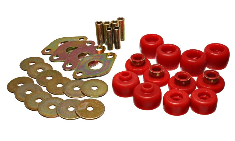 Energy Suspension 93-98 Toyota T100 Red Body Cab Mount Set Bushing Kits Energy Suspension