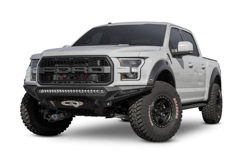 Addictive Desert Designs 17-18 Ford F-150 Raptor Stealth Fighter Front Bumper w/ Winch Mount Bumpers - Steel Addictive Desert Designs