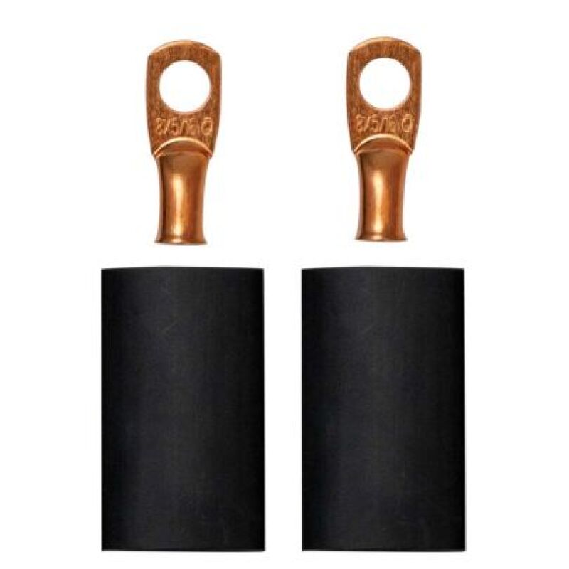 Moroso 5/16in Dia Stud 8 GA Wire Crimp/Solder Battery Cable Terminal Kit (2 Pack) Battery Accessories Moroso