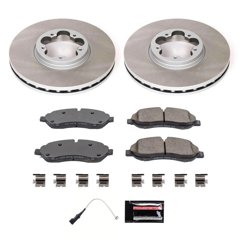 Power Stop 20-21 Ford Transit-350 Front Semi-Coated Rotor Kit Brake Kits - Performance Blank PowerStop