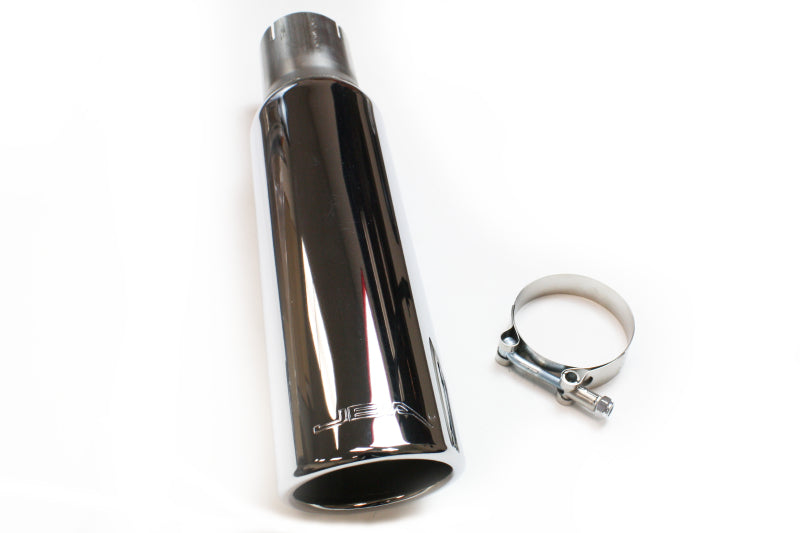 JBA 2.5in x 3.5in x 15in Polished Chrome Tip - Clamp On Clamps JBA