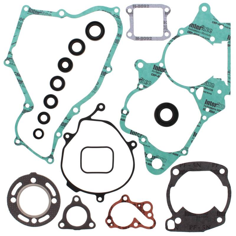 Vertex Gaskets 86-91 Honda CR80R Complete Gasket Kit w/ Oil Seals Engine Hardware Vertex Pistons