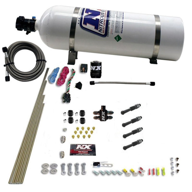 Nitrous Express Dry Direct Port Nitrous Kit 4 Cyl w/15lb Bottle Nitrous Systems Nitrous Express
