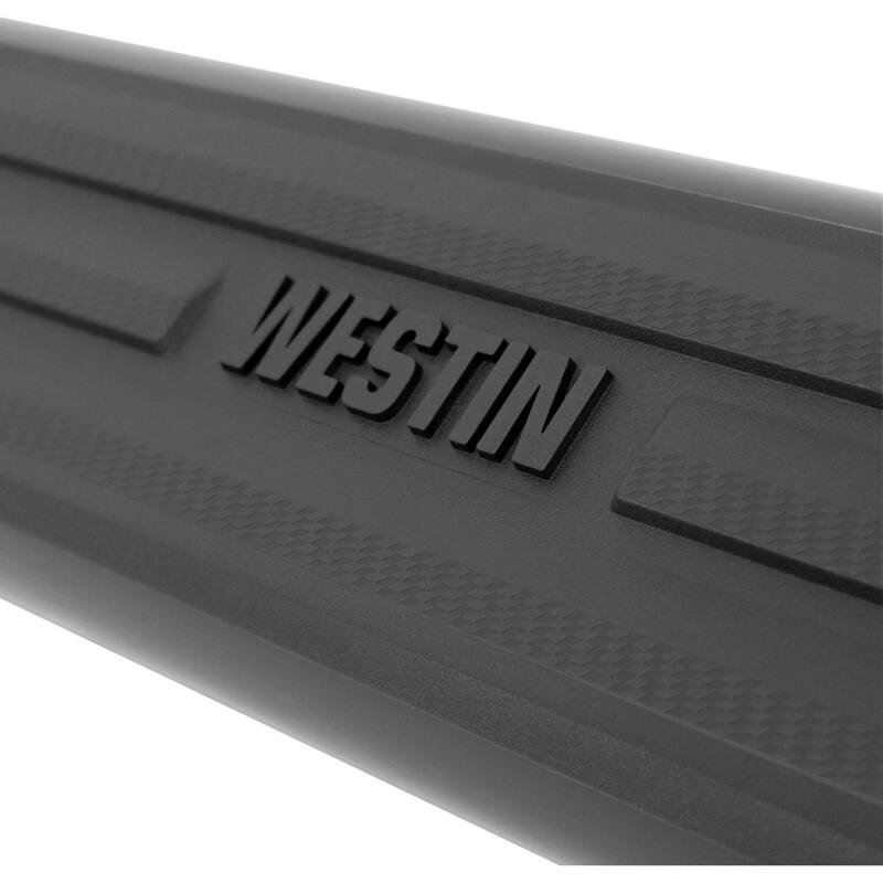 Westin Premier 6 in Oval Side Bar - Mild Steel 75 in - Black Nerf Bars Westin