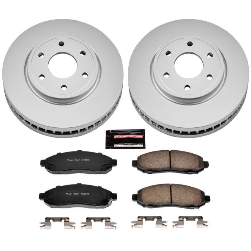 Power Stop 05-18 Nissan Frontier Front Z17 Evolution Geomet Coated Brake Kit Brake Kits - Performance Blank PowerStop