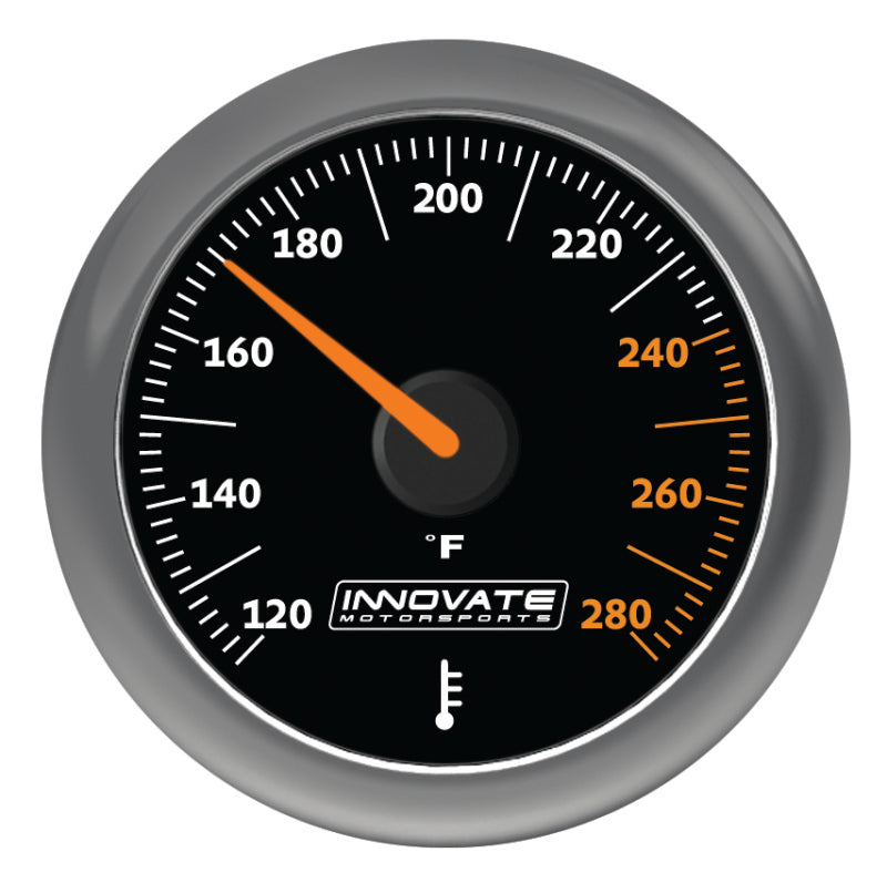 Innovate MTX Analog Oil/Water Temp Gauge Kit - Black Dial Gauges Innovate Motorsports