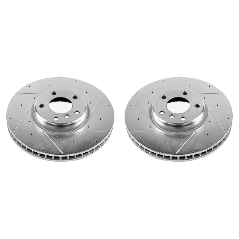 Power Stop 10-17 BMW 535i GT Front Evolution Drilled & Slotted Rotors - Pair Brake Rotors - Slot & Drilled PowerStop