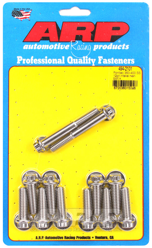ARP Pontiac 350-400 SS 12pt Intake Manifold Bolt Kit Hardware Kits - Other ARP