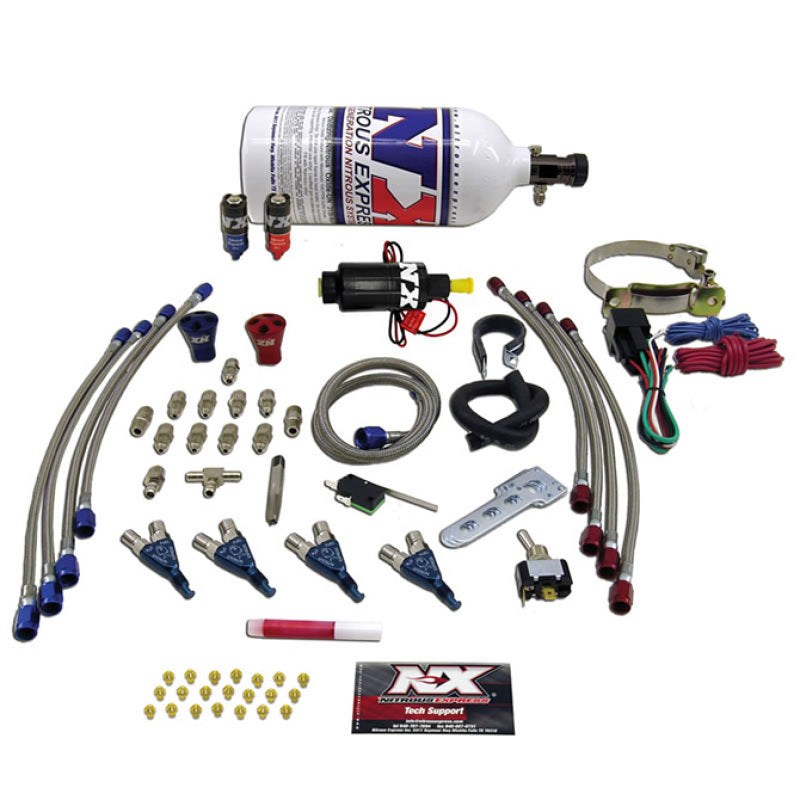 Nitrous Express 4 Cyl Piranha Nitrous Kit (For EFI Applications) w/2lb Bottle Nitrous Systems Nitrous Express