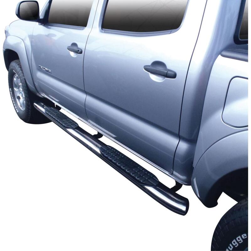 Westin 2005-2017 Toyota Tacoma Double Cab PRO TRAXX 5 Oval Nerf Step Bars - SS Nerf Bars Westin