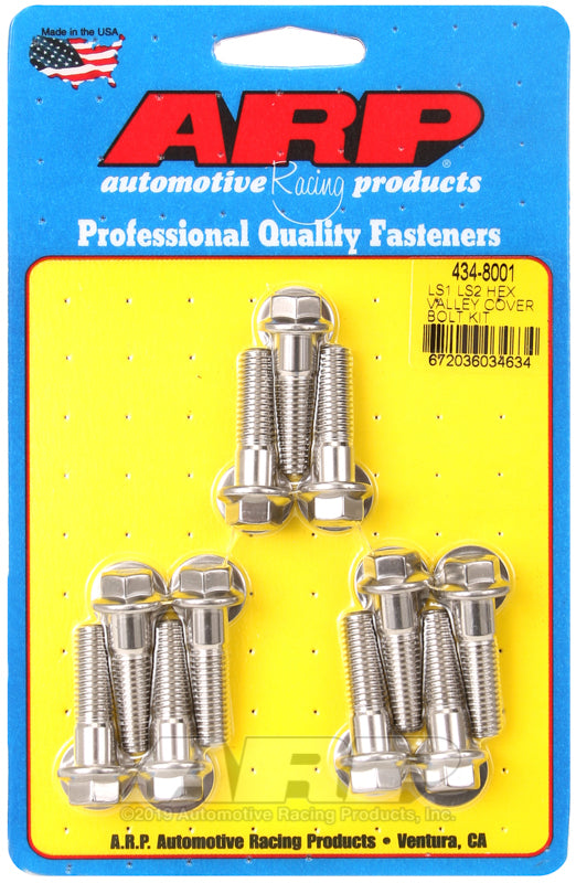 ARP Chevrolet LS1/LS2 SS Hex Valley Cover Bolt Kit Main Stud & Bolt Kits ARP