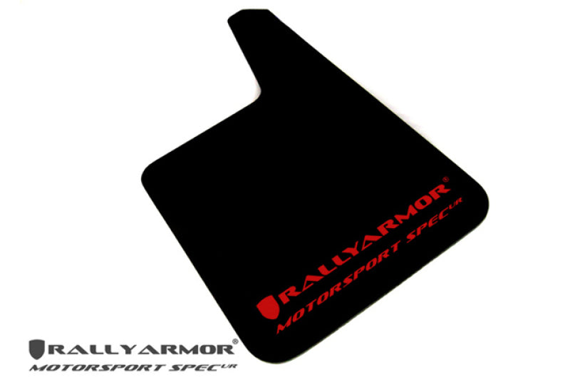 Rally Armor Universal Fit (No Hardware) Motorsport Spec Black UR Mud Flap Red Logo Mud Flaps Rally Armor