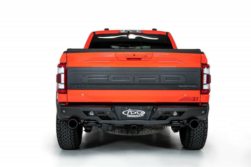 Addictive Desert Designs 2022+ Ford Raptor Stealth Fighter R Bumper w/ 2 Cube Lights - Hammer Black Bumpers - Steel Addictive Desert Designs