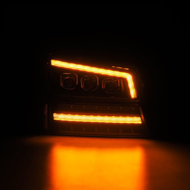 AlphaRex 03-06 Chevy Silverado 1500/2500HD/3500HD/Avalanche Black NOVA LED Proj Headlights Headlights AlphaRex