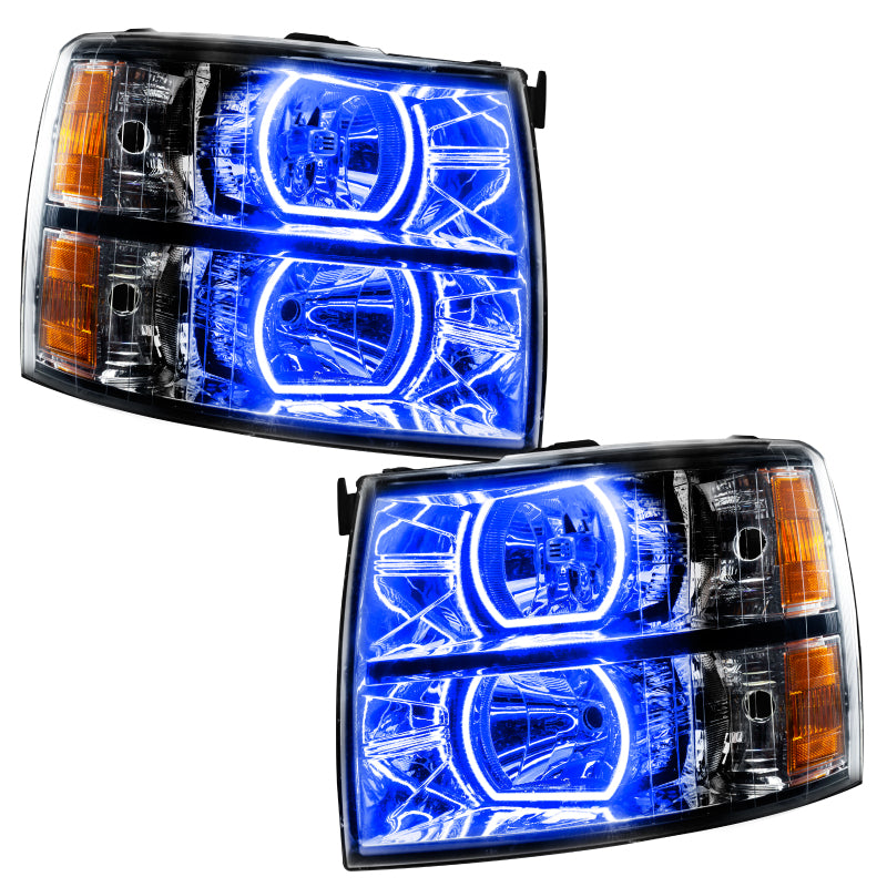 Oracle 07-13 Chevrolet Silverado SMD HL - Black - Square - ColorSHIFT w/ BC1 Controller Headlights ORACLE Lighting