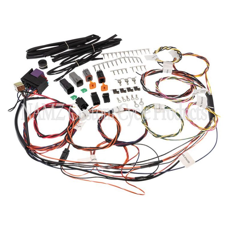 NAMZ 2019 V-Twin Ver-1 Complete Bike Harness w/Starter Relay & 3-Circuits Wiring Harnesses NAMZ