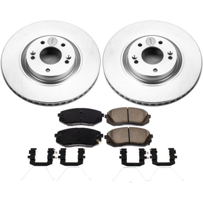 Power Stop 17-19 Hyundai Sonata Front Z17 Evolution Geomet Coated Brake Kit Brake Kits - Performance Blank PowerStop