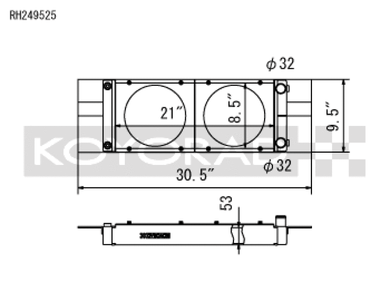Koyo Honda Universal Pocket Radiator Radiators Koyo