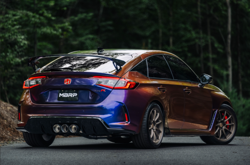 MBRP 23-24 Honda Civic Type R 2.0L T304 SS 3in Cat-Back Exhaust Triple Center Outlet w/ Burnt Tips Catback MBRP