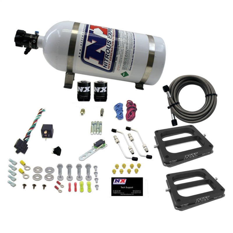 Nitrous Express Dual Dom/Alc Nitrous Kit (100-500HP) w/10lb Bottle Nitrous Systems Nitrous Express