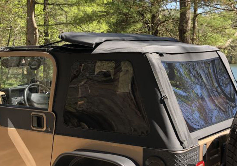 Rampage 18-21 Jeep Wrangler (JL) Unlimited Frameless TrailView Fastback Soft Top Kit - Black Diamond Soft Tops Rampage