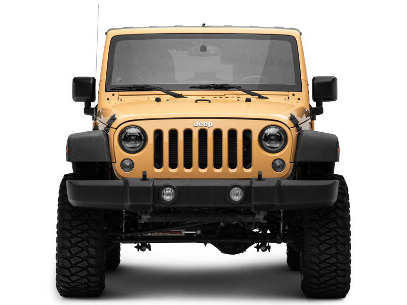 Raxiom 07-18 Jeep Wrangler JK Axial Series LED Headlights- Black Housing (Clear Lens) Headlights Raxiom