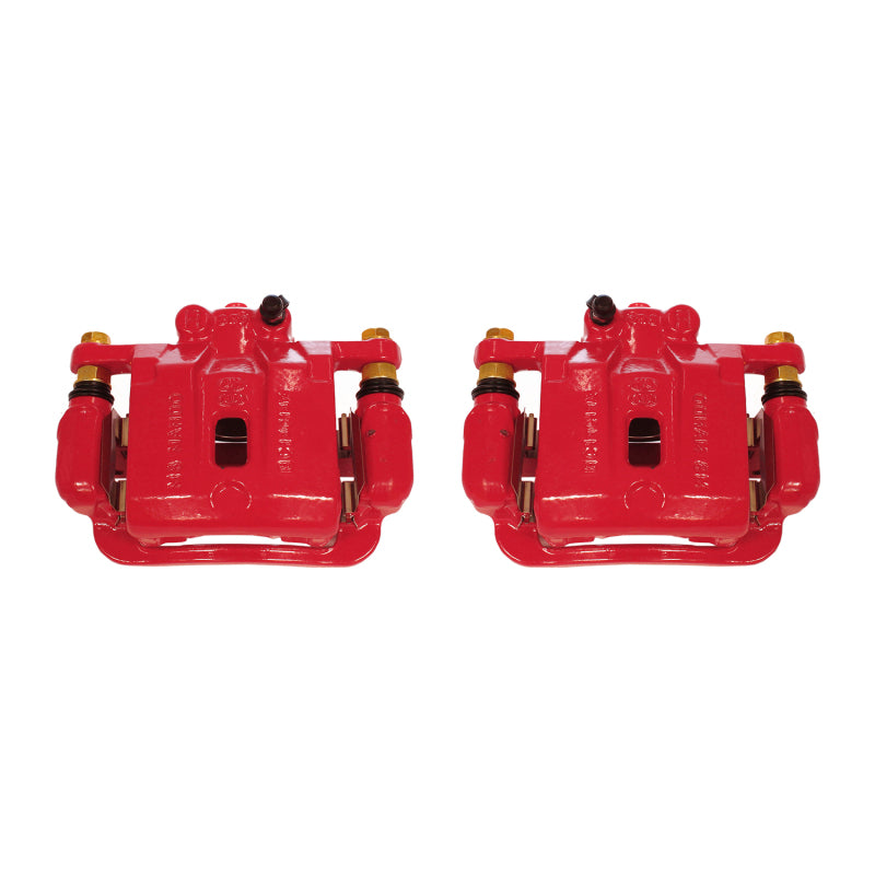 Power Stop 10-16 Hyundai Genesis Coupe Rear Red Calipers w/Brackets - Pair Brake Calipers - Perf PowerStop