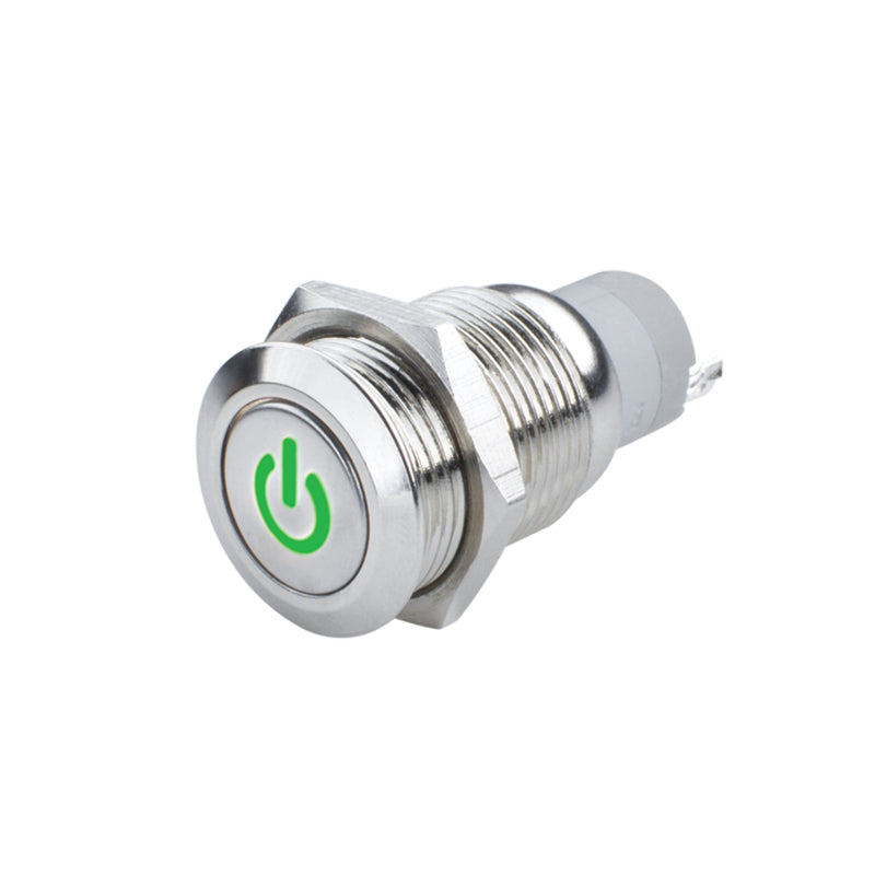 Oracle Pre-Wired Power Symbol On/Off Flush Mount LED Switch - Green Light Accessories and Wiring ORACLE Lighting