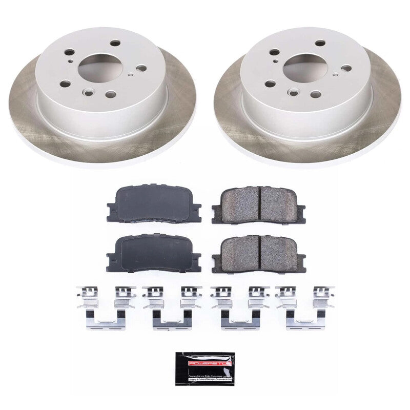 Power Stop 02-06 Toyota Camry Rear Semi-Coated Rotor Kit Brake Kits - Performance Blank PowerStop