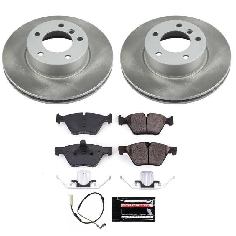 Power Stop 2007 BMW 328xi Front Semi-Coated Rotor Kit Brake Kits - Performance Blank PowerStop